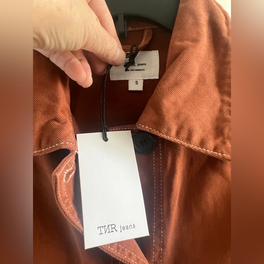 TNR Jeans Women's Rust Button-Front Jacket Size Small - Picture 6 of 7